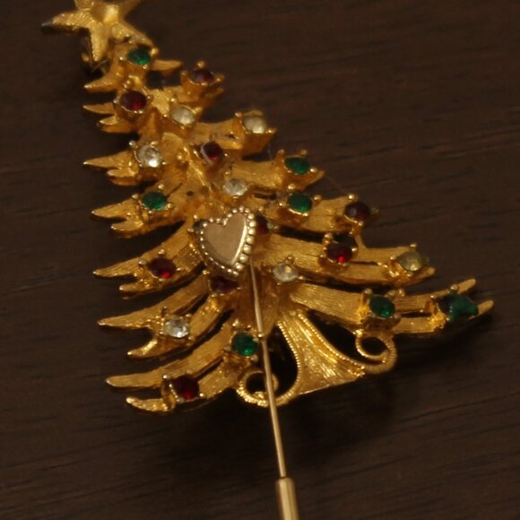 Christmas tree Pen or Brooch & a small Heart Pen Lot P1 - Picture 2 of 3